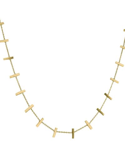 Jennifer Meyer 18 Inch Cross Bar Chain Yellow Gold Necklace - Metallic