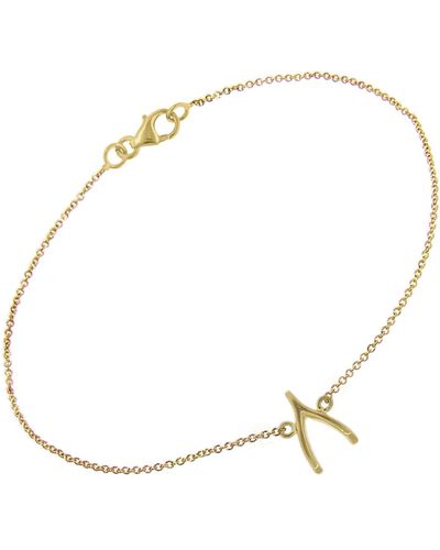 Jennifer Meyer Wishbone Yellow Gold Chain Bracelet - Metallic