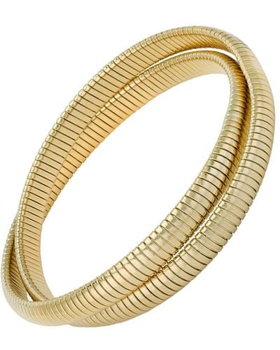 Janis Savitt Extra Small Yellow Gold Plated Double Cobra Bracelet - Metallic