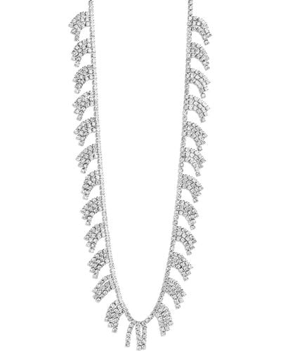 Roxanne Assoulin Rhinestone Fringe Necklace - White