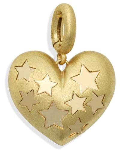 Lauren Rubinski Small Star Heart Yellow Gold Charm - Metallic
