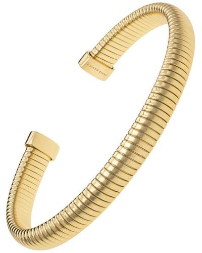 Janis Savitt Extra Small Yellow Gold Plated Cobra Cuff Bracelet - Metallic
