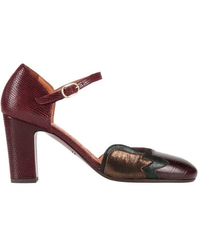 Chie Mihara Burgundy Court Shoes Leather - Brown