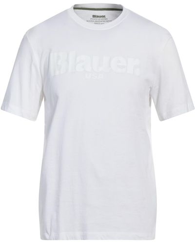 Blauer T-shirts - Weiß