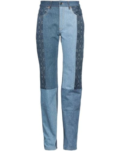 Marine Serre Pantaloni Jeans - Blu