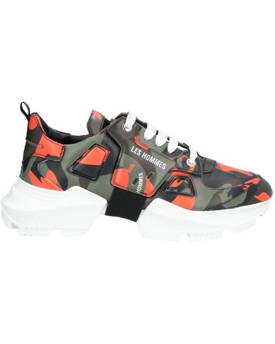 Les Hommes Tomato Sneakers Leather - Multicolor