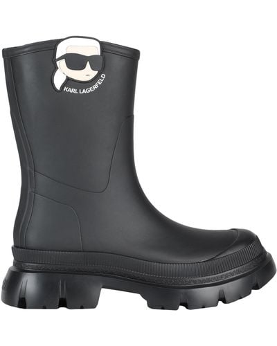 Karl Lagerfeld K/ikonik Nft Trekka Rain Boots - Black