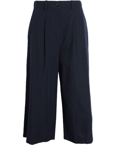 Erika Cavallini Semi Couture Midnight Pants Cotton, Virgin Wool - Blue