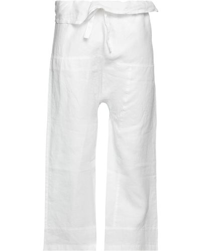 120% Lino Pantalone - Bianco