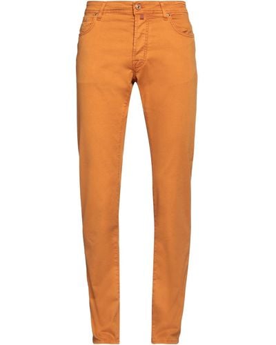 Jacob Coh?n Trousers Cotton, Lyocell, Elastane, Polyester - Orange