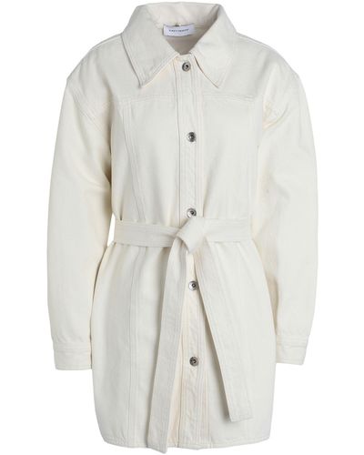 NINETY PERCENT Ivory Denim Shirt Organic Cotton - White