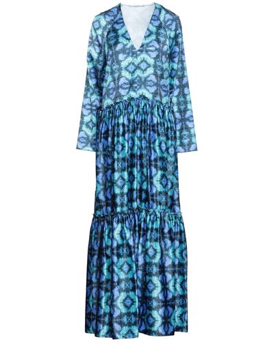 Aglini Maxi Dress - Blue