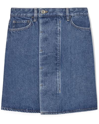 COS Denim Mini Wrap Skirt - Blue