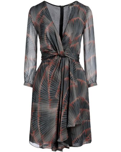 Armani Slate Mini Dress Silk - Gray