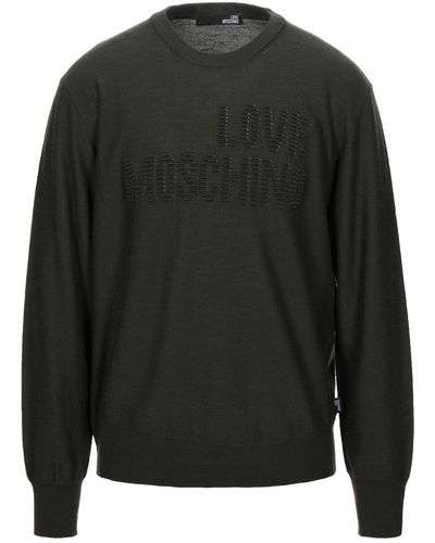 Love Moschino Military Sweater Acrylic, Wool - Black