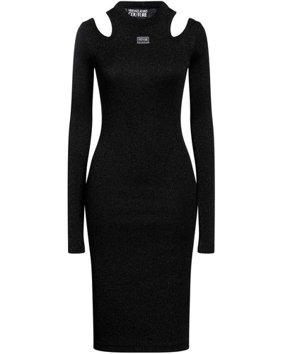 Versace Midi Dress Viscose, Polyester, Polyamide - Black