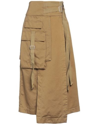 Dondup Midi Skirt Cotton - Natural