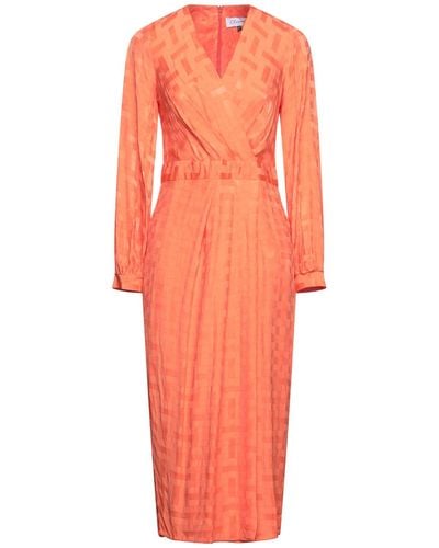 Closet Midi Dress Viscose - Orange