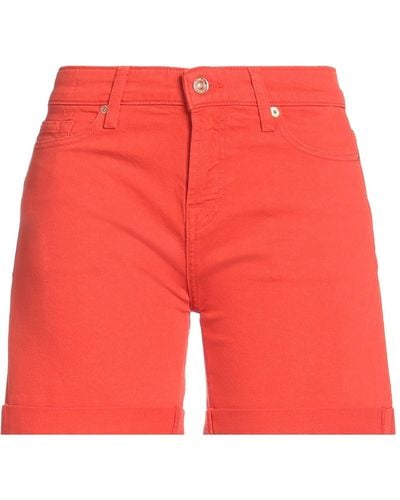 7 For All Mankind Jeansshorts - Rot