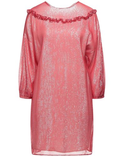 Roseanna Mini Dress Silk, Metallic Polyester - Pink