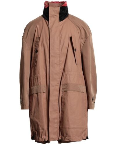 Frankie Morello Overcoat & Trench Coat - Brown