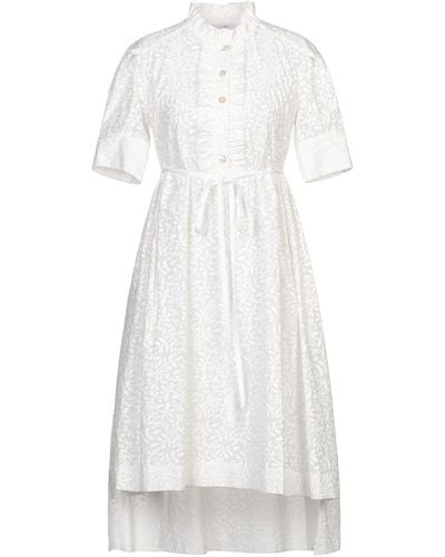 High Midi Dress - White