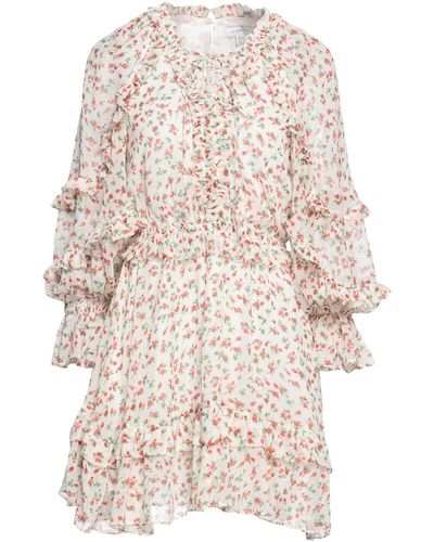 TOPSHOP Vintage Floral Ruffle Lattice Front Mini Dress - Multicolor