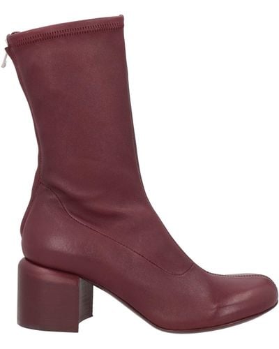 Officine Creative Burgundy Ankle Boots Leather - Purple