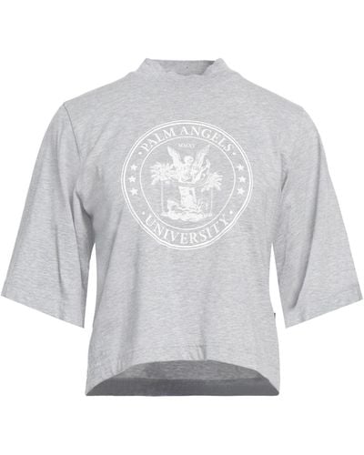 Palm Angels University Cropped T-shirt - Grey