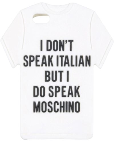 Moschino Covers & Cases Rubber - White