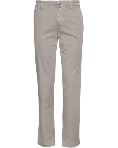 Jacob Coh?n Khaki Trousers Cotton, Lyocell, Elastane, Polyester - Grey