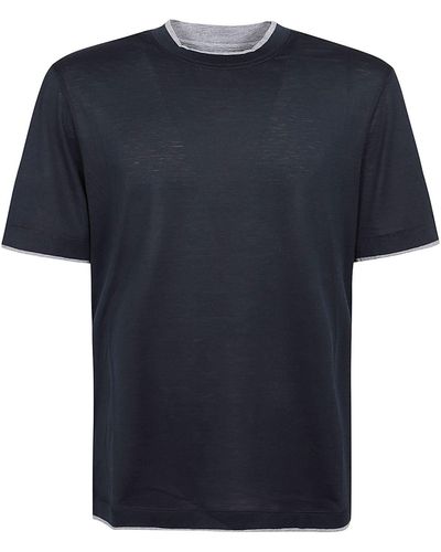 Brunello Cucinelli T-shirts - Blau