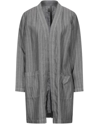 120% Lino Overcoat & Trench Coat - Grey