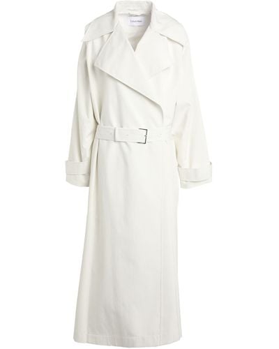 Calvin Klein Overcoat & Trench Coat - White