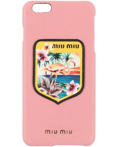 Miu Miu Covers & Cases Leather - Pink