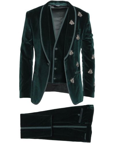 Dolce & Gabbana Black Gold Fantasy Tuxedo Slim Fit Suit • Black