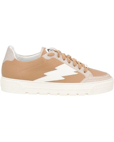 Stokton Camel Trainers Leather - Natural