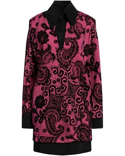 Jijil Fuchsia Mini Dress Cotton, Polyester, Acetate, Silk - Purple