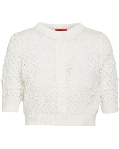 MAX&Co. Zemira Ivory Cardigan Cotton - White