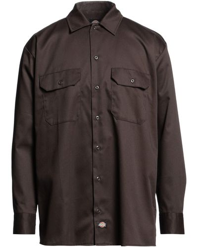 Dickies Dark Shirt Polyester, Cotton - Brown