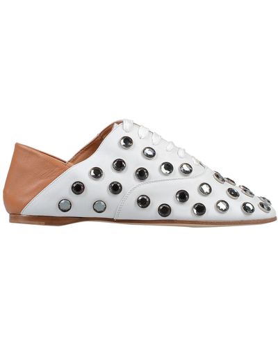 Acne Studios Mika Crystal-embellished Leather Collapsible-heel Slippers Off-white