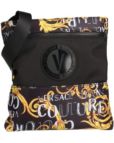Versace Schultertasche mit Barockmuster - Schwarz