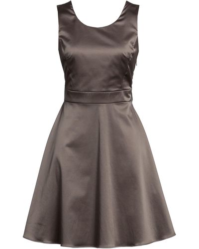 Biancoghiaccio Mini Dress Polyester, Cotton, Elastane - Brown