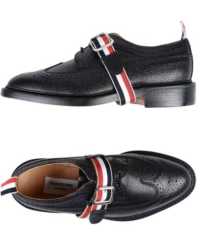 Thom Browne Lace-Up Shoes Soft Leather - Black