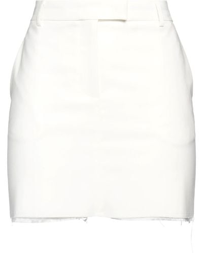 Nude Mini Skirt - White