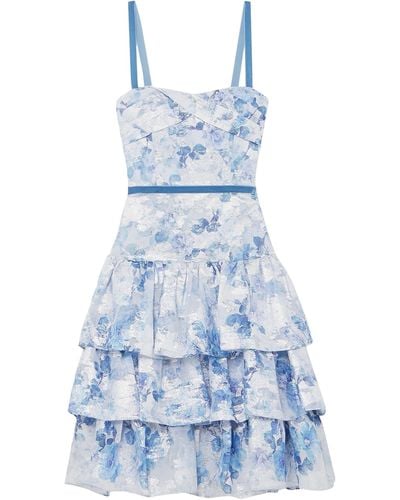 Marchesa Midi-Kleid - Blau