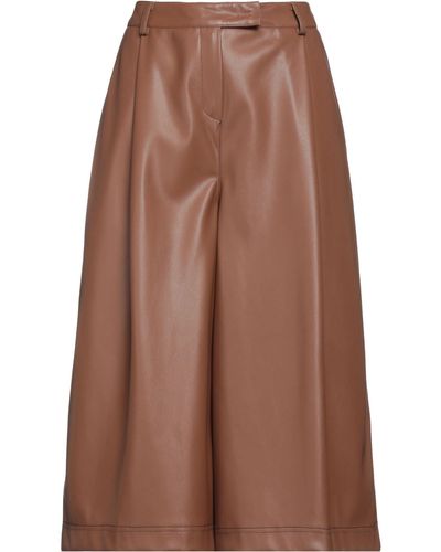 Sfizio Cropped Trousers - Brown