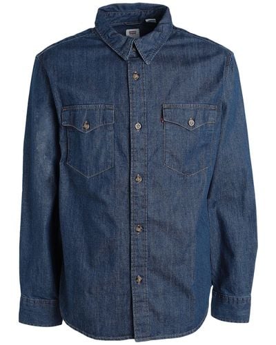Levi's Big Barstow Western Red Cast Rinse Marb - Azul