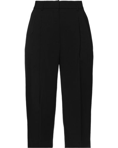 Exte Cropped Trousers - Black