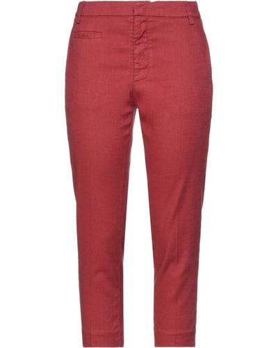 Dondup Pantaloni Cropped - Rosso